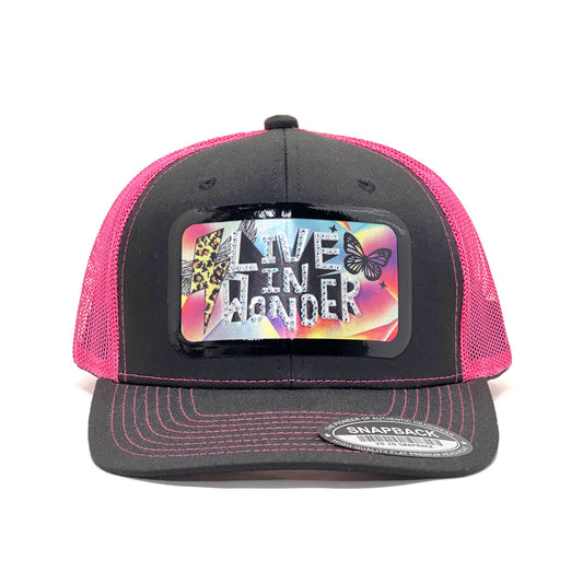 Inspiring Unisex 'Live In Wonder' Premium Mesh Trucker Hats