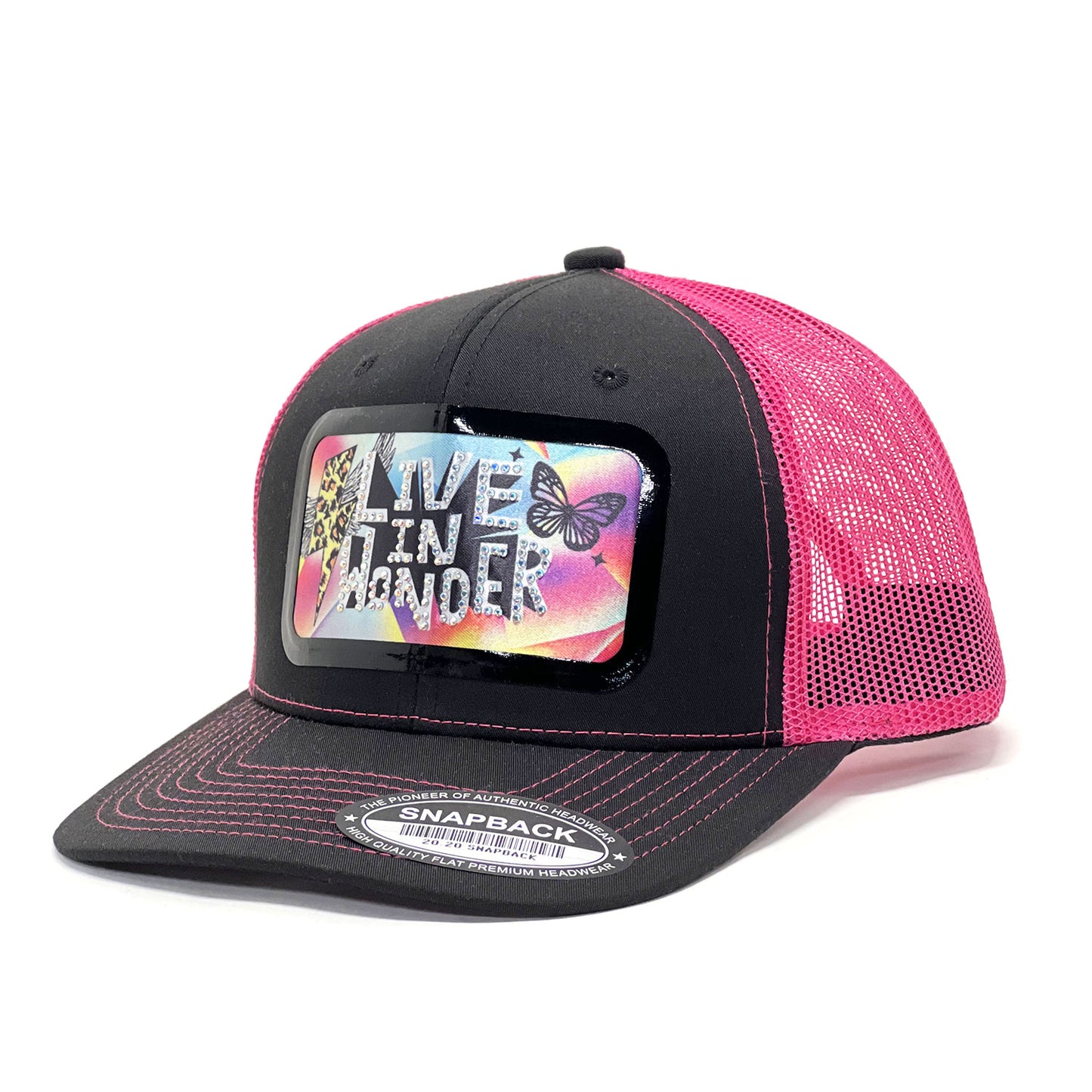 Inspiring Unisex 'Live In Wonder' Premium Mesh Trucker Hats