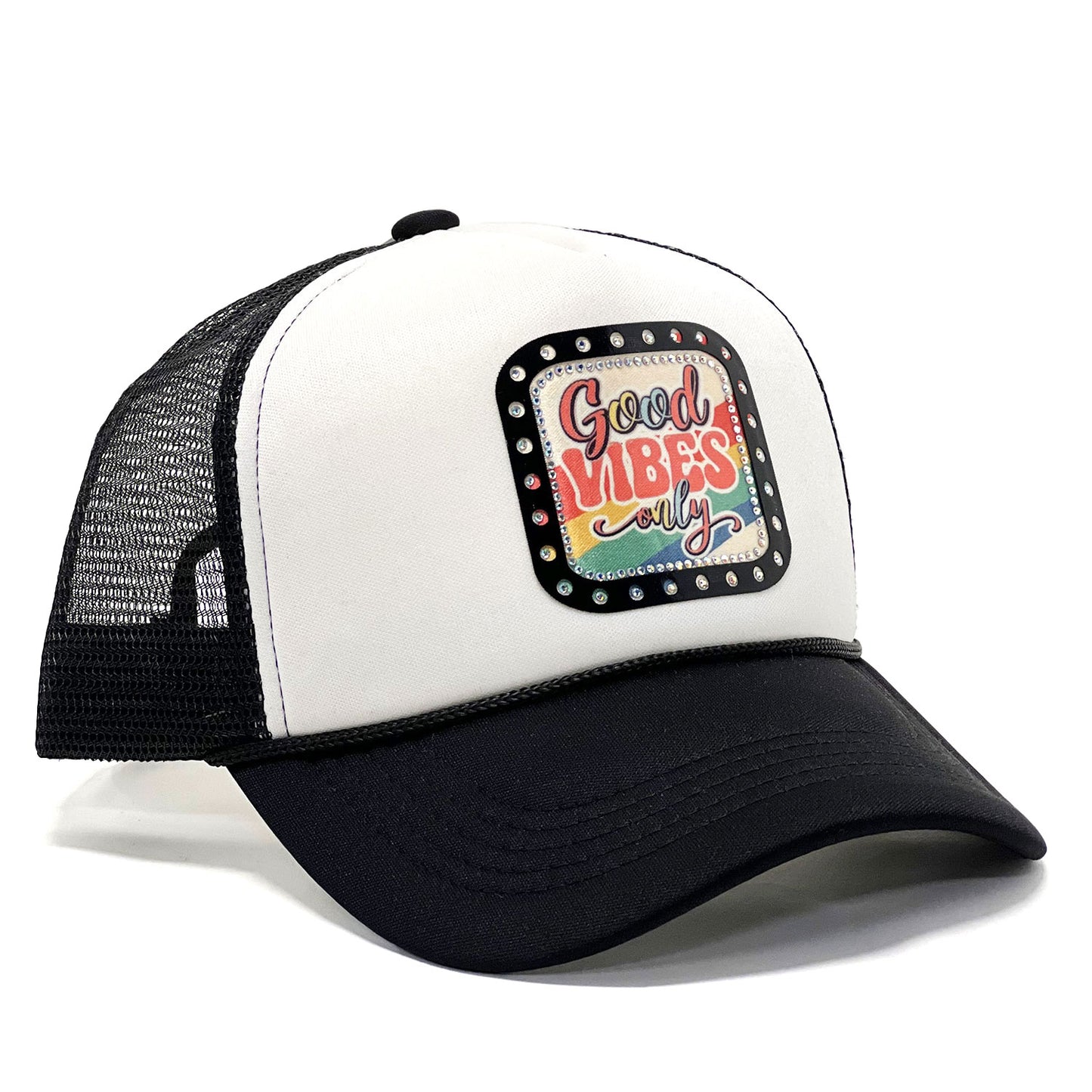 Positive Vibes Inspiring 'Good Vibes Only' Trendy Premium Trucker Hat Stylish