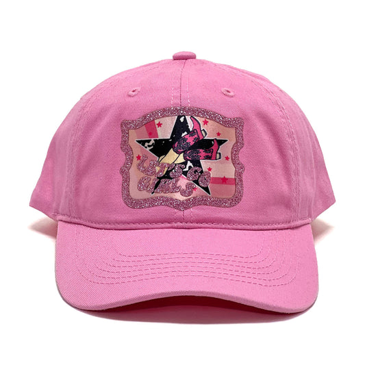 'Let's Go Girls' Western Style Baseball Hats for Cowgirls Fashion Stylish Modern Hat - Glitter Vinyl