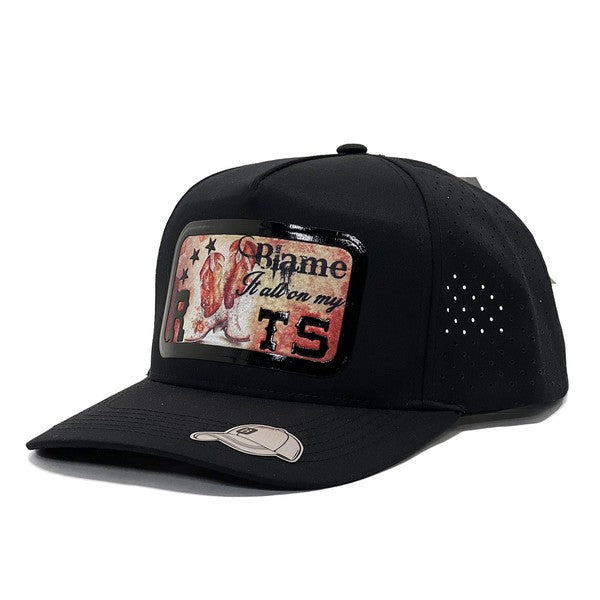 Vintage Western Trucker Hat ‘Blame It All On My Roots’, Premium trendy Snapback Baseball Cap Unisex