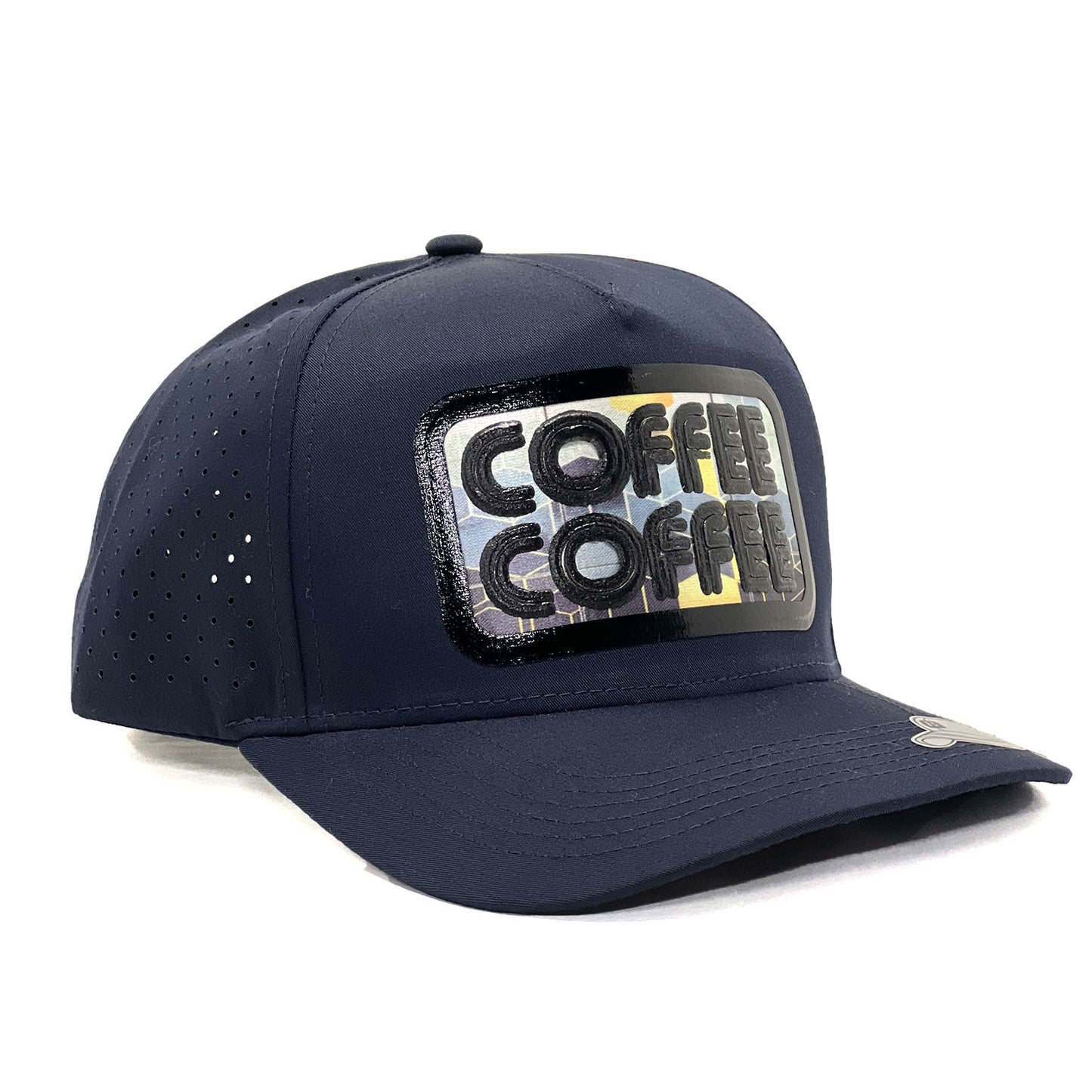 'Coffee Coffee' Lovers Vinyl Sublimation Premium Trucker and Adjustable Snapback Baseball Caps