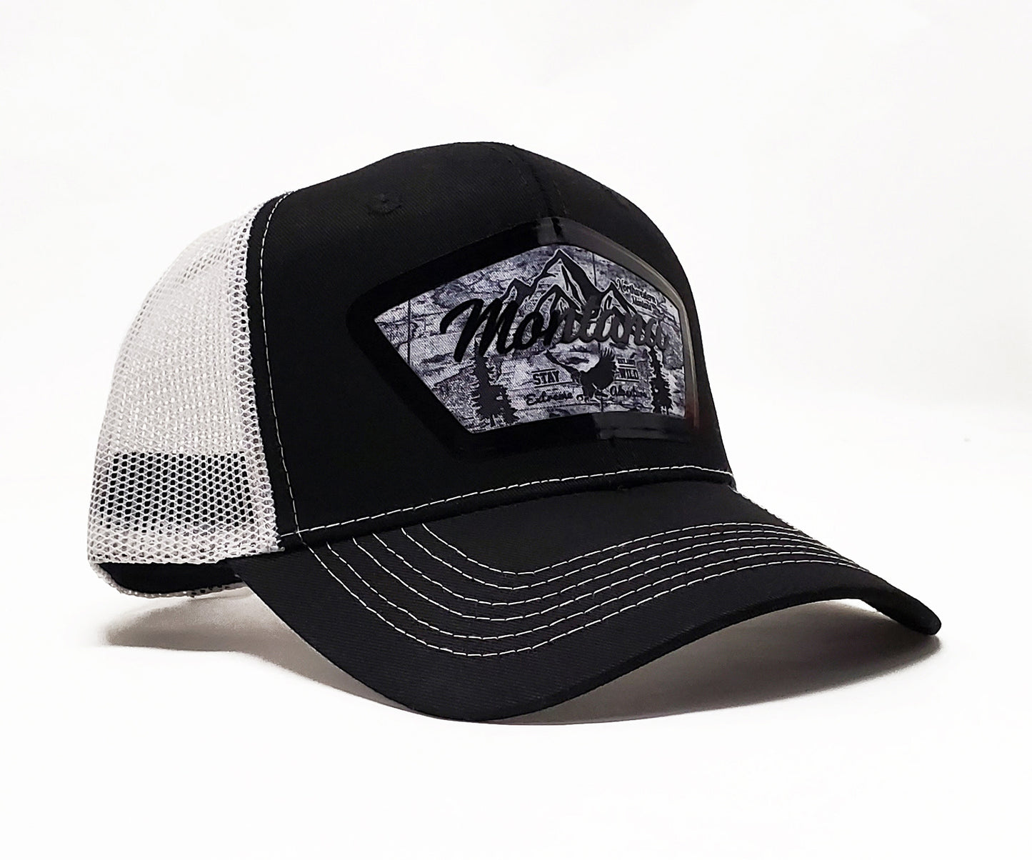 Montana Stay Wild Premium Trucker Hat & Snapback Baseball Cap Classic State-Inspired forOutdoor Fans