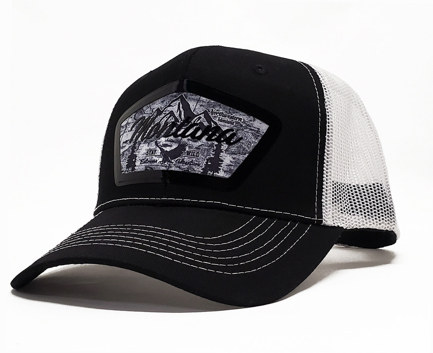 Montana Stay Wild Premium Trucker Hat & Snapback Baseball Cap Classic State-Inspired forOutdoor Fans