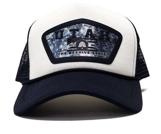 Utah - The Beehive State Premium Trucker Hat & Snapback Baseball Cap, State-Inspired for Utah Fans