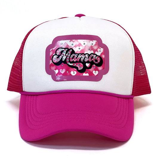 Mama Rhinestone Detail Premium Trucker & Baseball Cap:Fashionable Bling & Beauty for Stylish Moms