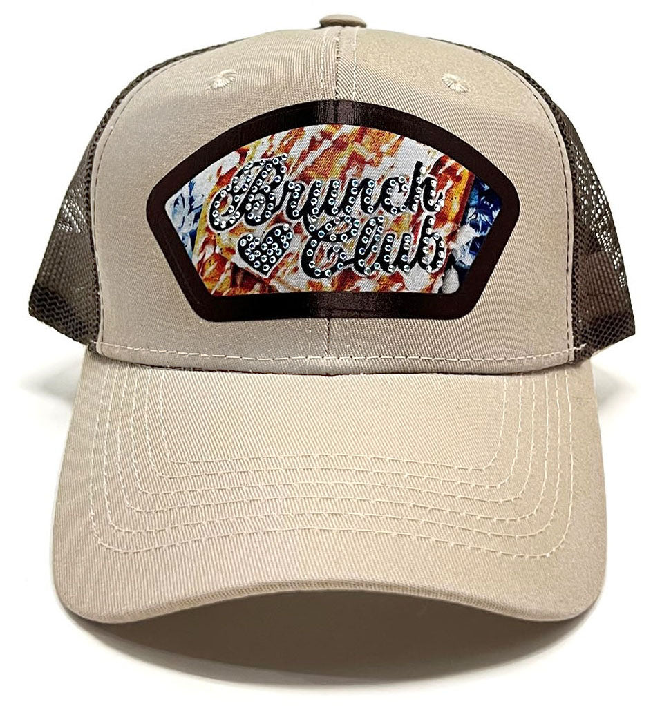 Verbiage 'Brunch Club' Western Premium Snapback Trucker Cap