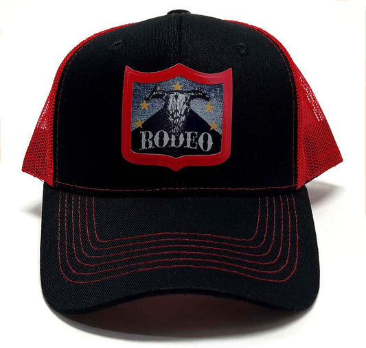 Trendy Headwear -Country Lovers 'Rodeo' Vintage Western Vinyl Sublimation Patch Premium Trucker Hats