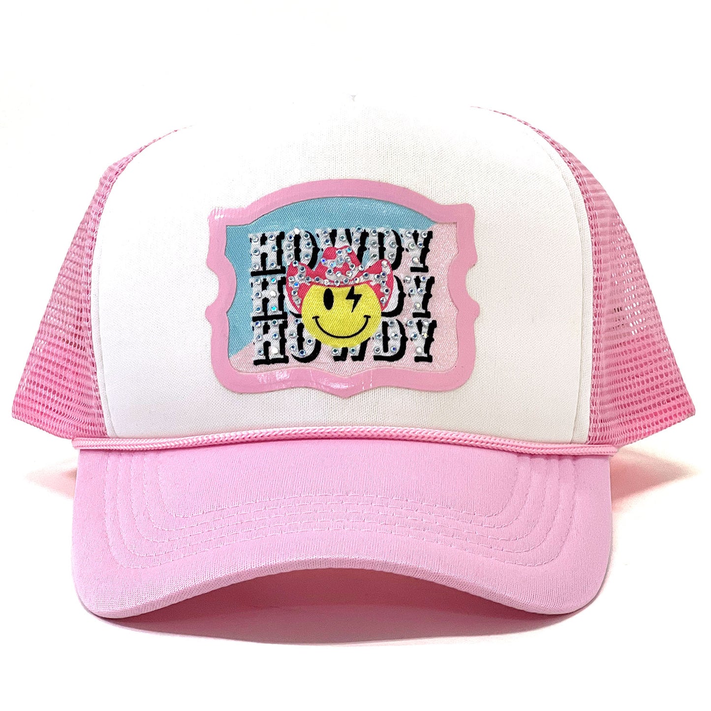 Country-Inspired Rhinestone 'Howdy' Western Style Snapback Mesh Trucker Hat Stylish