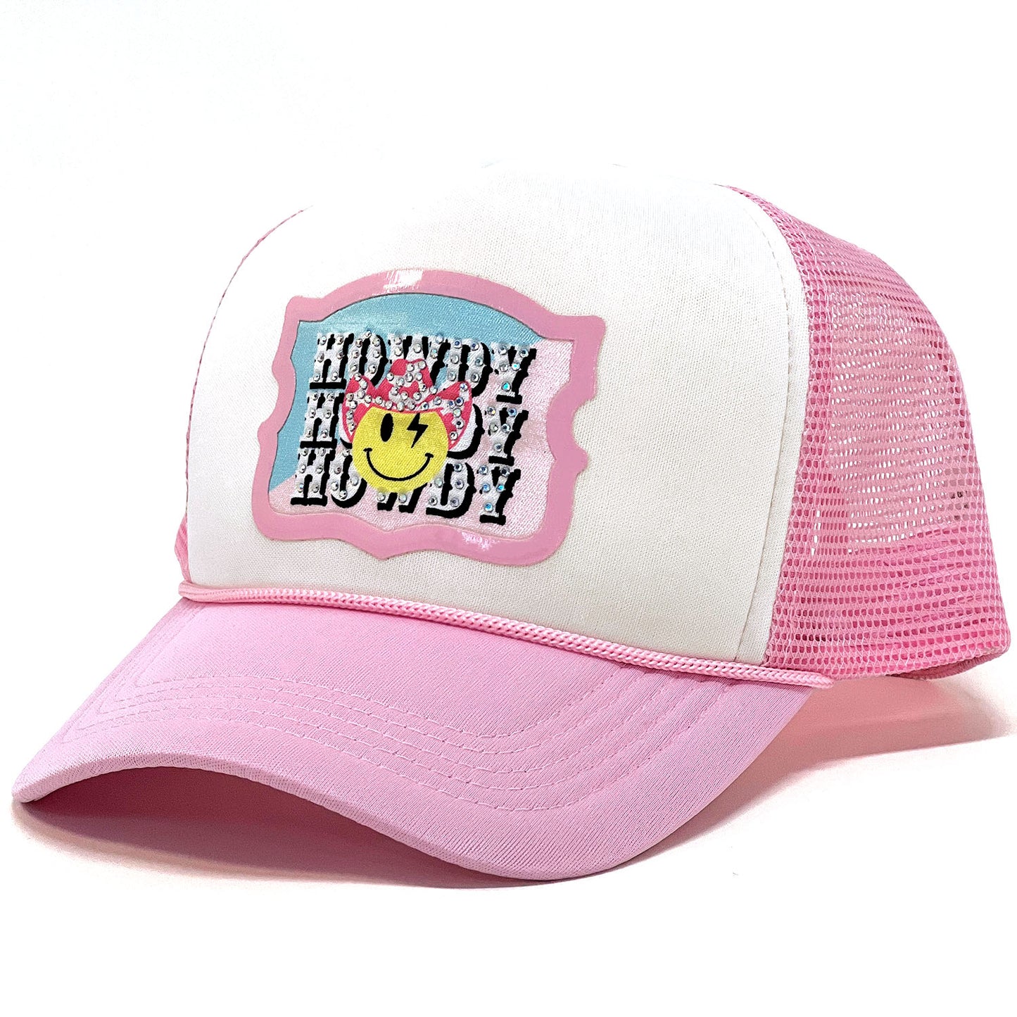 Country-Inspired Rhinestone 'Howdy' Western Style Snapback Mesh Trucker Hat Stylish