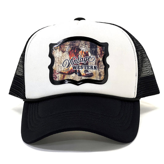 Unisex 'Vintage Western' Premium Snapback Trendy Trucker Hat