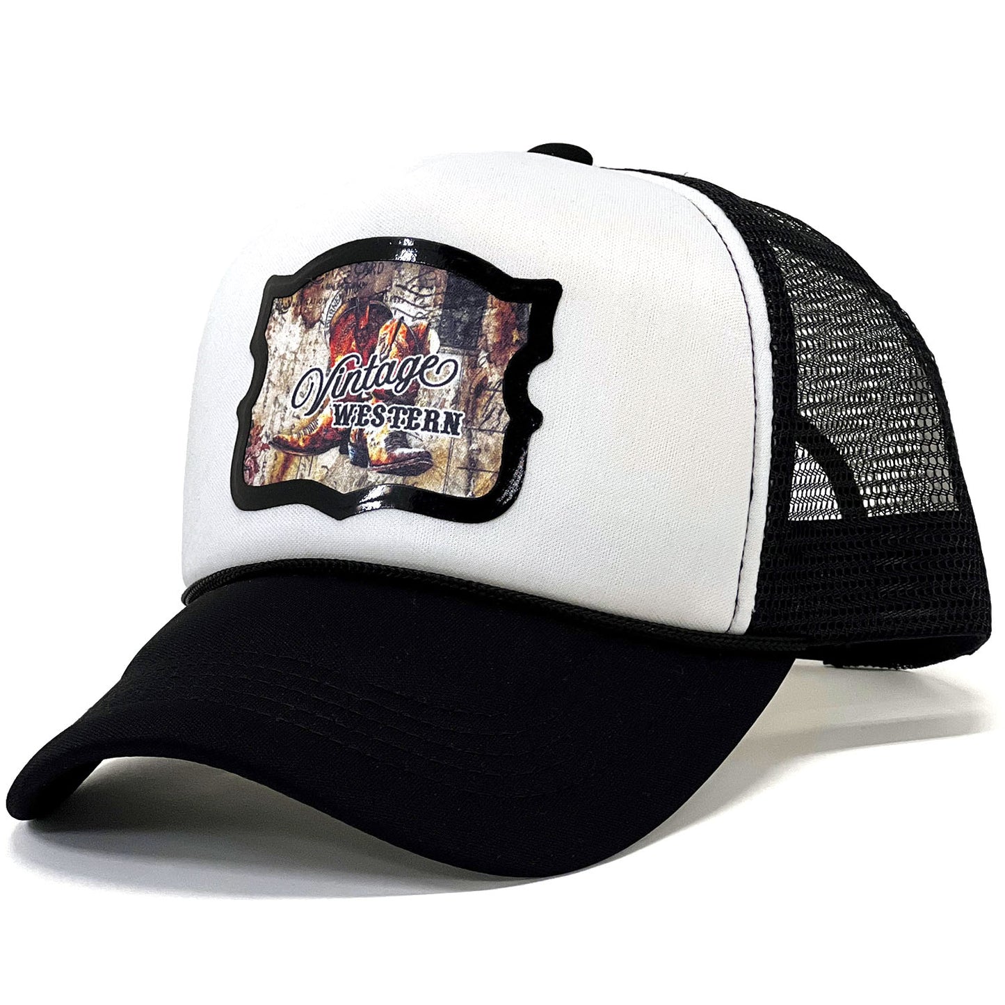 Unisex 'Vintage Western' Premium Snapback Trendy Trucker Hat