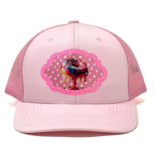 Glamorous 'Glazed Donuts Glitter' Trendy Premium Trucker Hat Stylish