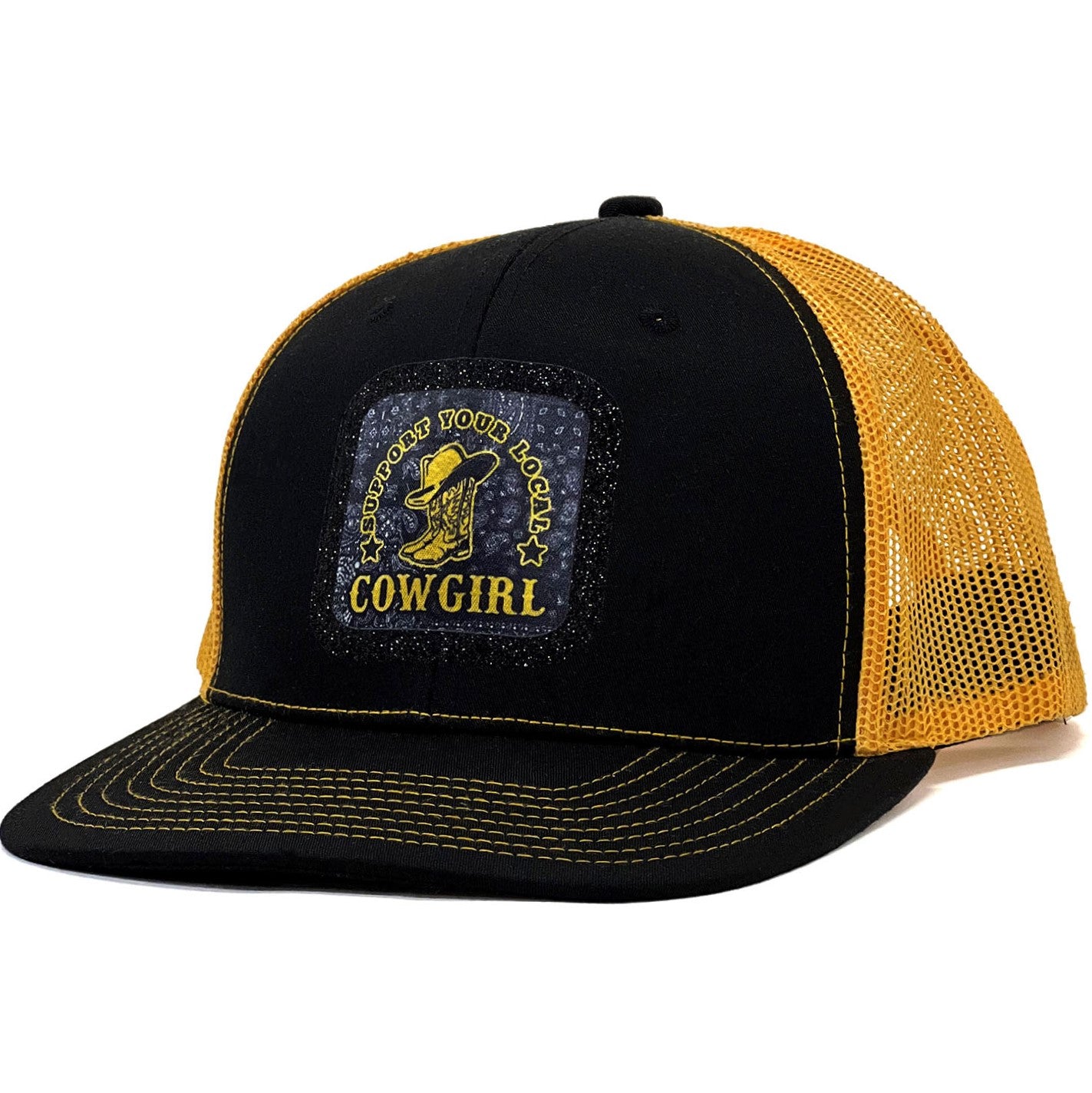 Support Your Local Cowgirl -Western Snap-Back Trucker Cap