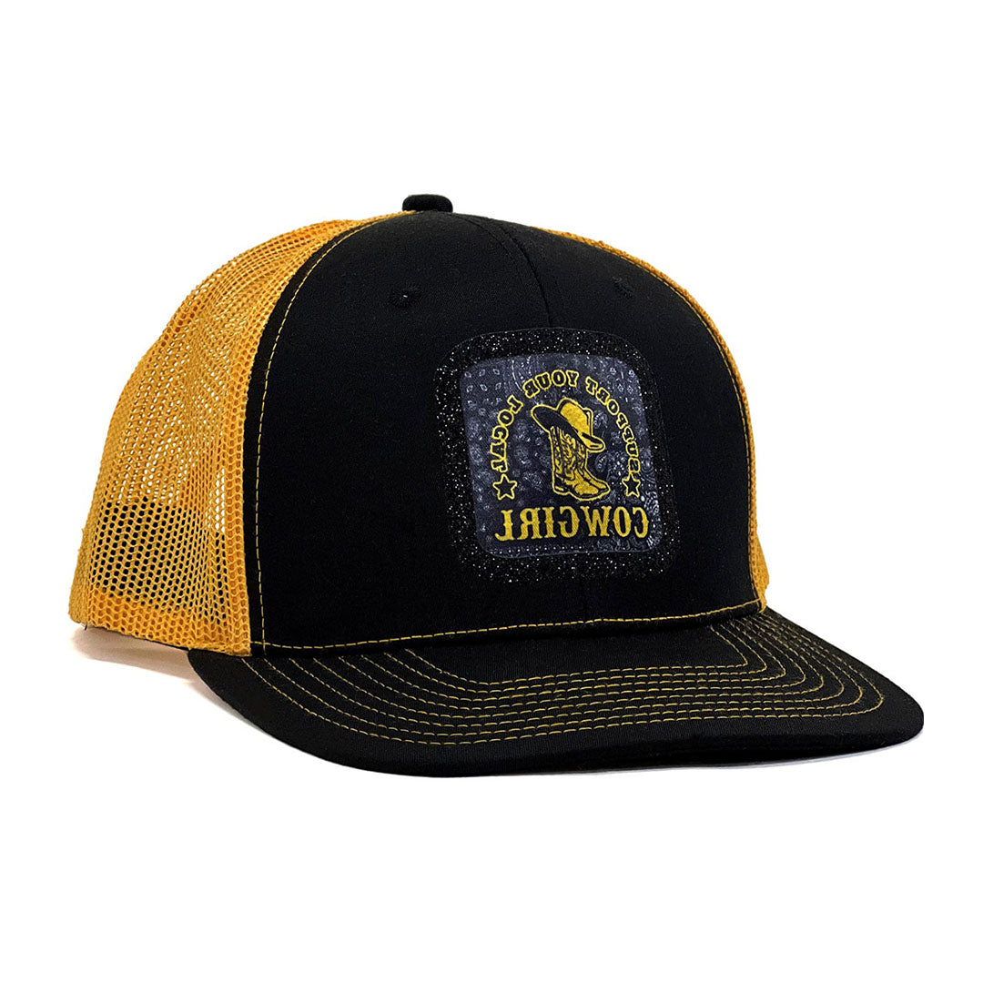 Support Your Local Cowgirl -Western Snap-Back Trucker Cap