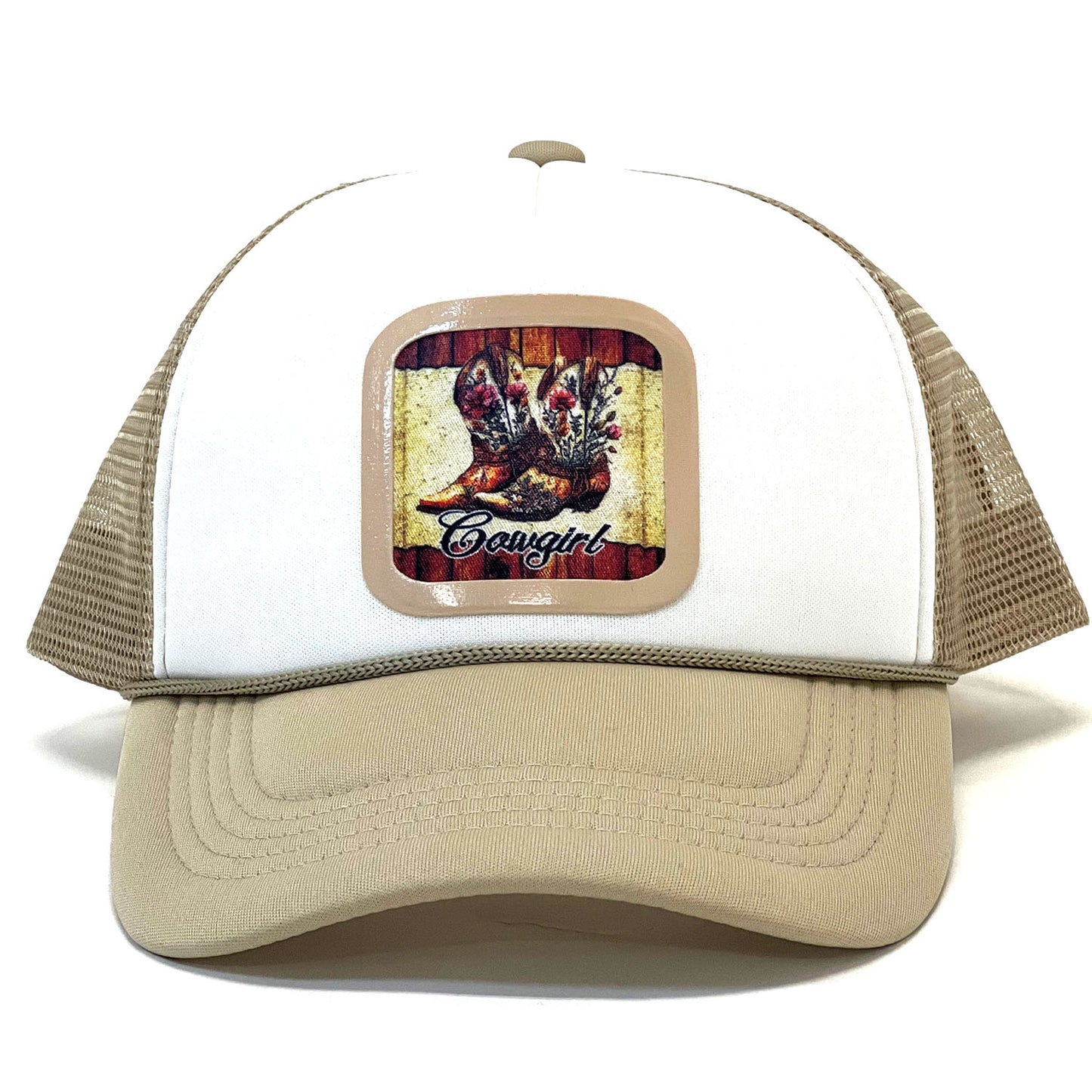 Shop Cowgirl Premium trendy Vintage Trucker & Baseball Hats with Unique Vinyl Patches-Sublimation