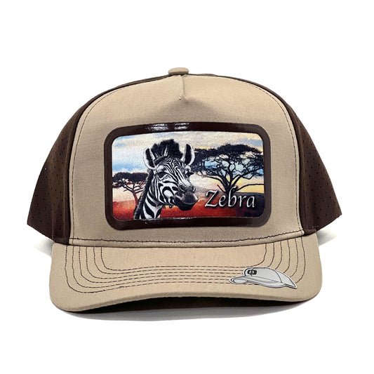 Breathable Snapback 'Zebra' Wildlife-Inspired  Mesh Trucker Cap