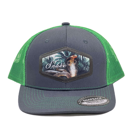 Wildlife-Inspired 'Snake' Snapback Mesh Trucker Hat Stylish