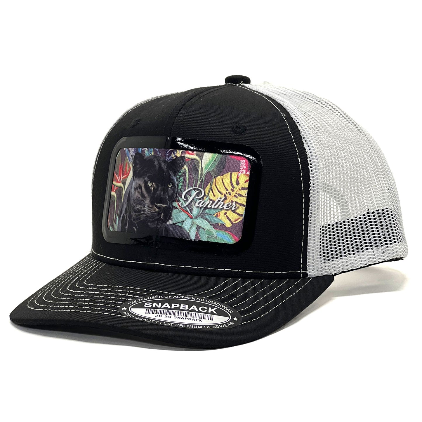 'Panther' Animal Prints Premium Trucker & Breathable Snapback Baseball Hats Featuring Unique Designs