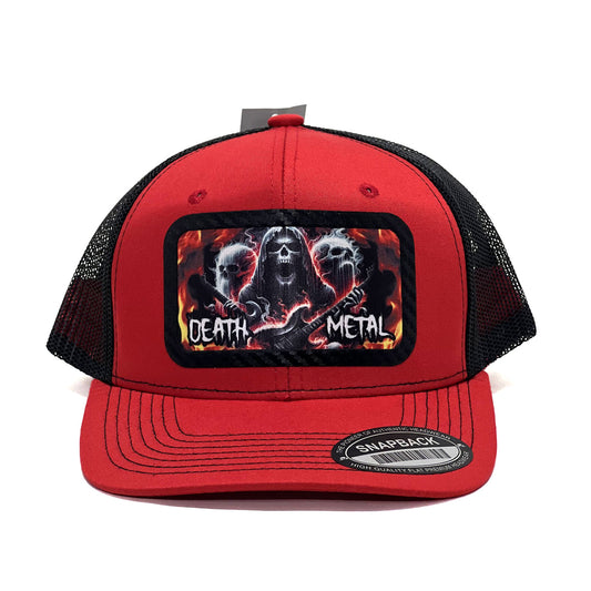 Metal-Inspired Rock Lovers 'Death Metal' Premium Mesh Trucker Hat Stylish