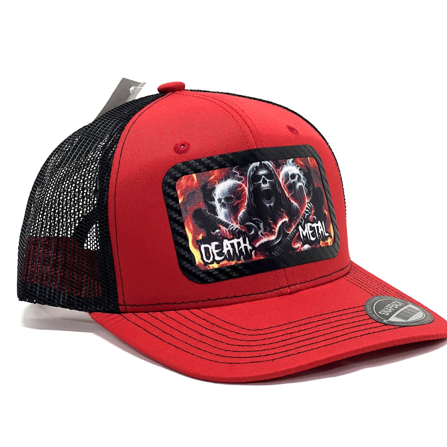 Metal-Inspired Rock Lovers 'Death Metal' Premium Mesh Trucker Hat Stylish