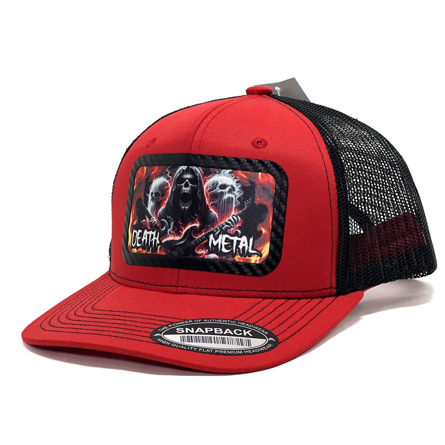 Metal-Inspired Rock Lovers 'Death Metal' Premium Mesh Trucker Hat Stylish