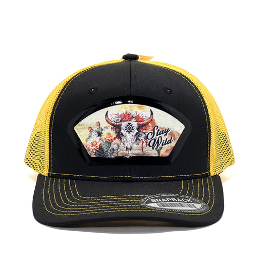 Adventure-Ready Western Style 'Stay Wild' Mesh Baseball Cap Unisex