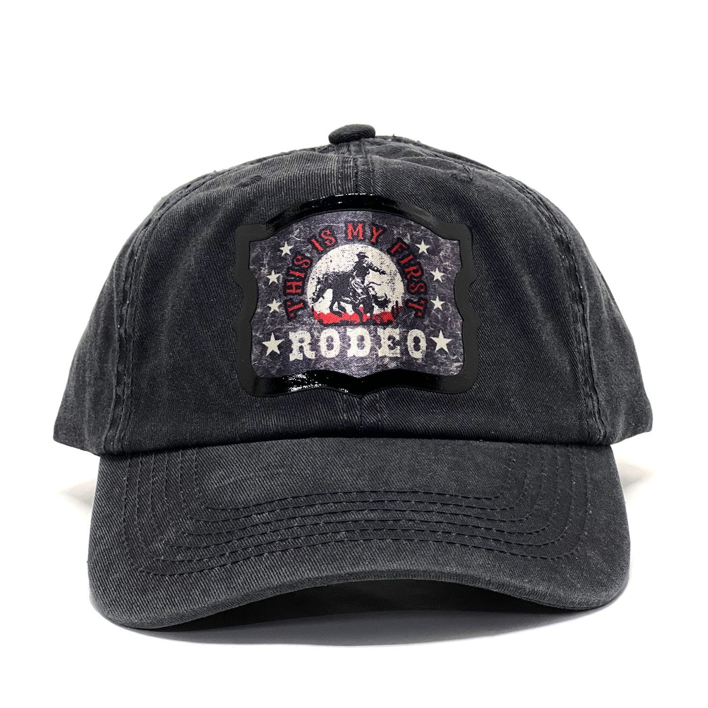 Rodeo-Inspired Western 'This is My First Rodeo' Premium Mesh Trucker Hat