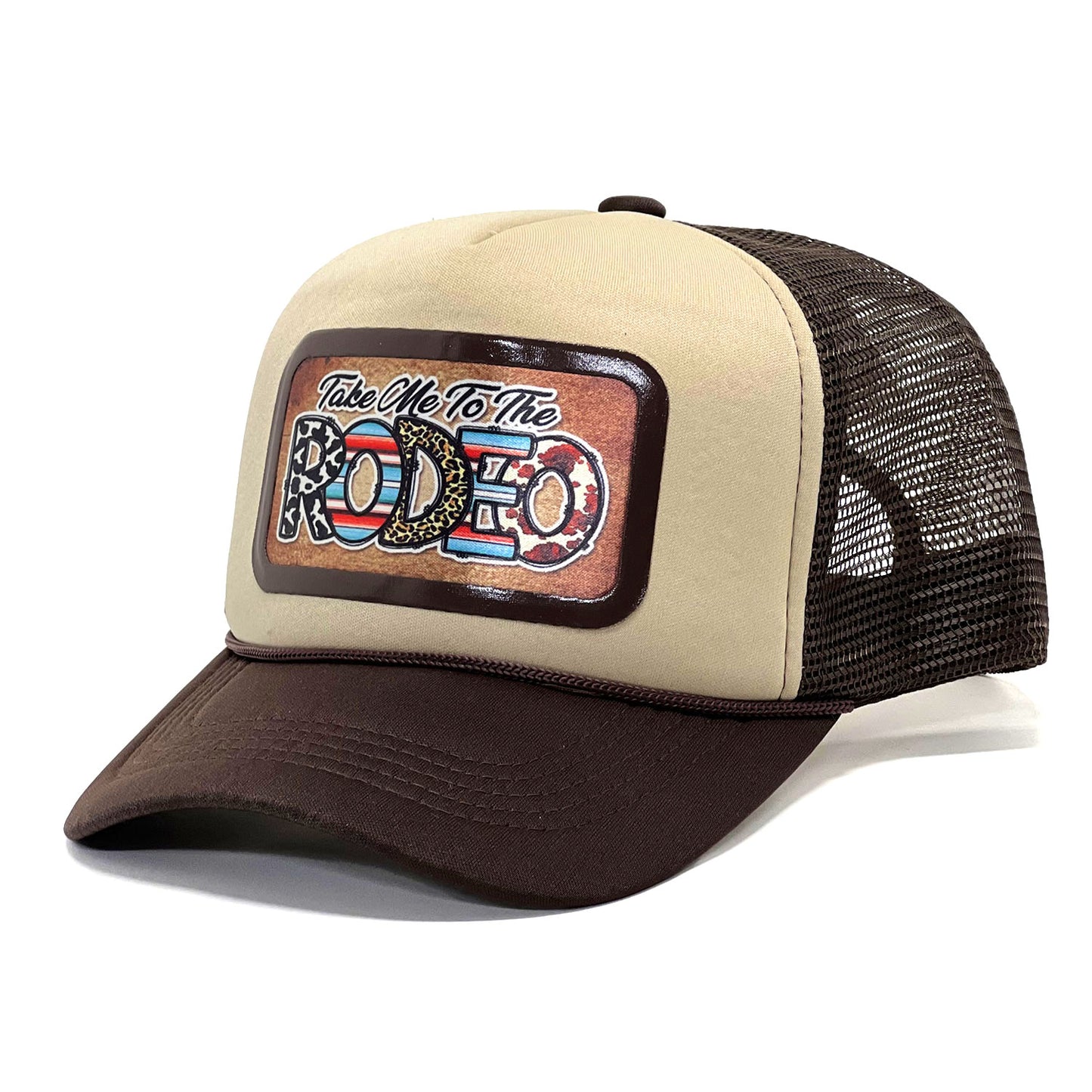 Western Inspired 'Take me to the Rodeo' Premium Snapback Mesh Trucker