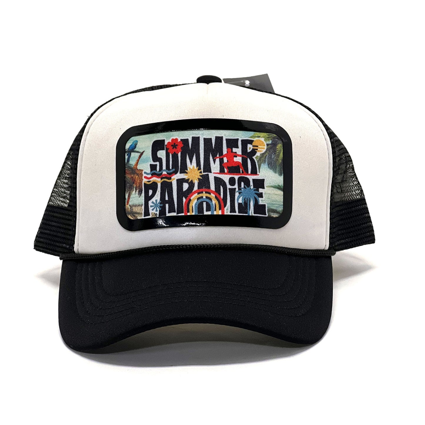 Premium "Summer Paradise" Baseball Cap & Trucker Hat Design, High-Quality, Vintage Unisex Style