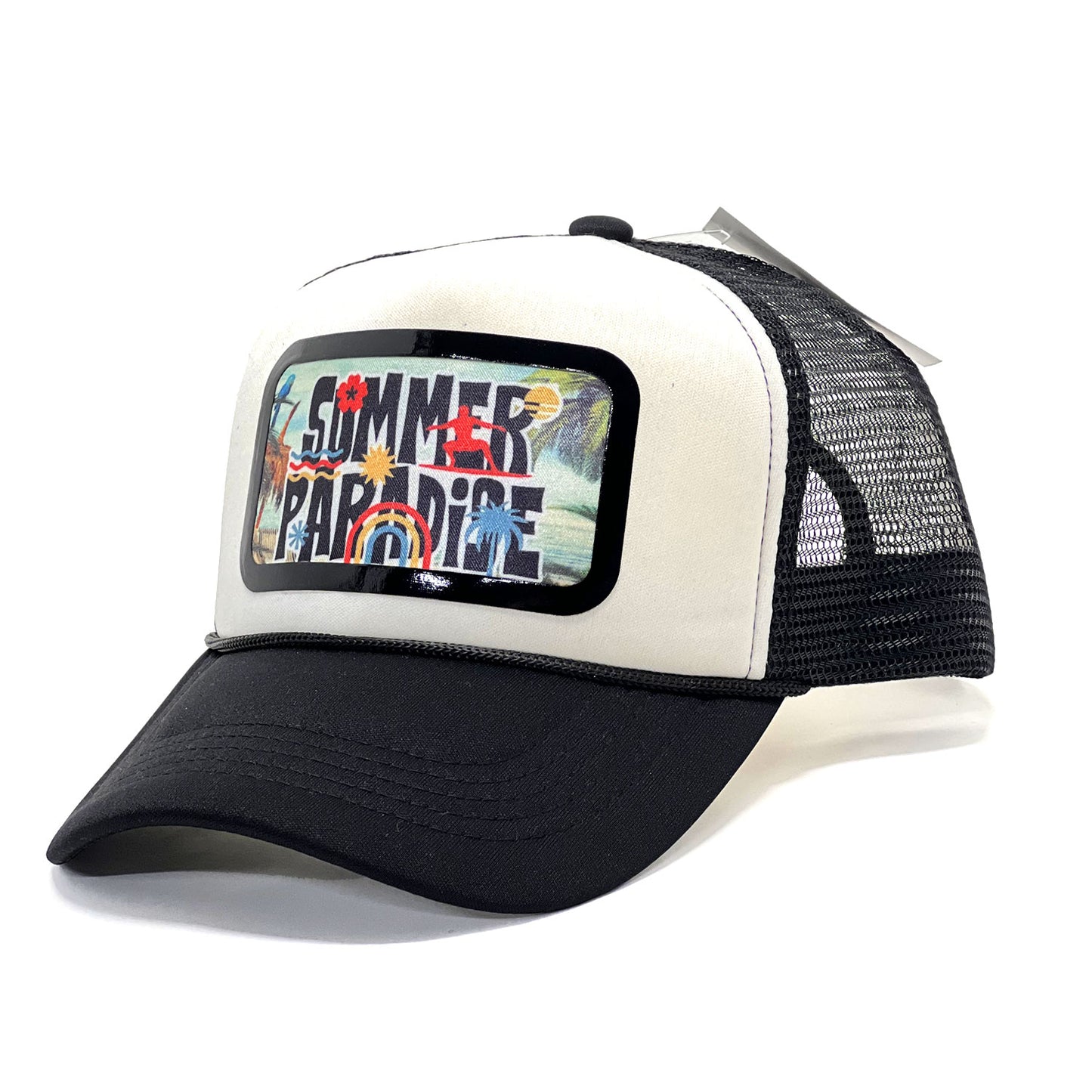 Premium "Summer Paradise" Baseball Cap & Trucker Hat Design, High-Quality, Vintage Unisex Style