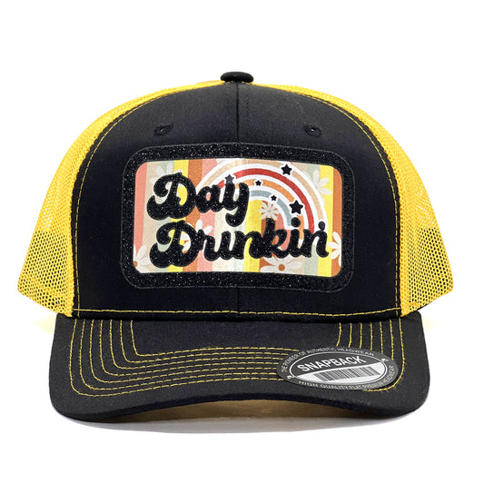 Premium "Day Drinkin" Baseball Cap & Trucker Hat Design, High-Quality, Vintage-Unique Unisex Styles