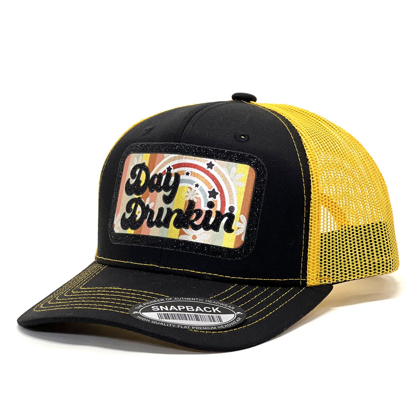 Premium "Day Drinkin" Baseball Cap & Trucker Hat Design, High-Quality, Vintage-Unique Unisex Styles