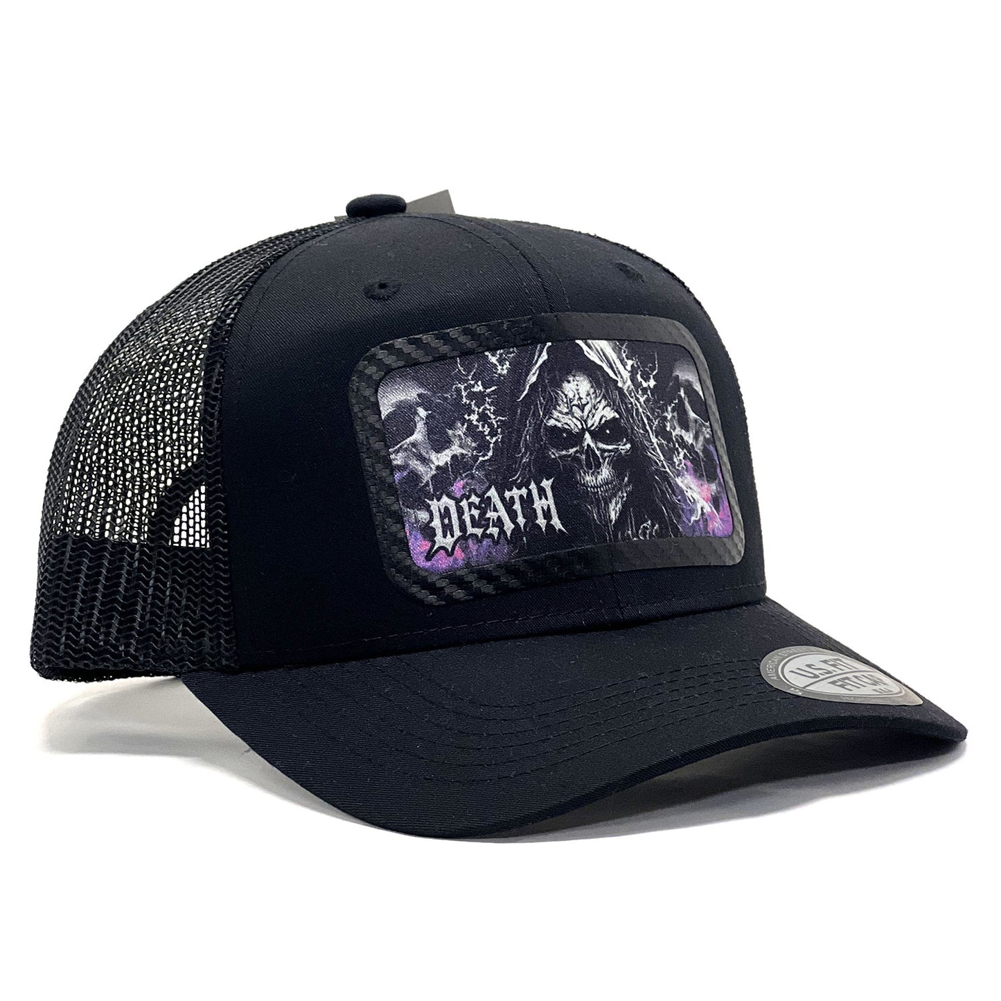 'Death' Metal Premium Breathable Trucker Hat Unisex Snapback Trendy Baseball Cap for Rock Lovers