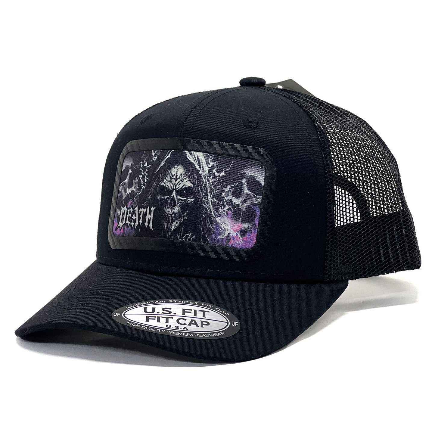 'Death' Metal Premium Breathable Trucker Hat Unisex Snapback Trendy Baseball Cap for Rock Lovers