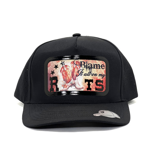 Vintage Western Trucker Hat ‘Blame It All On My Roots’, Premium trendy Snapback Baseball Cap Unisex