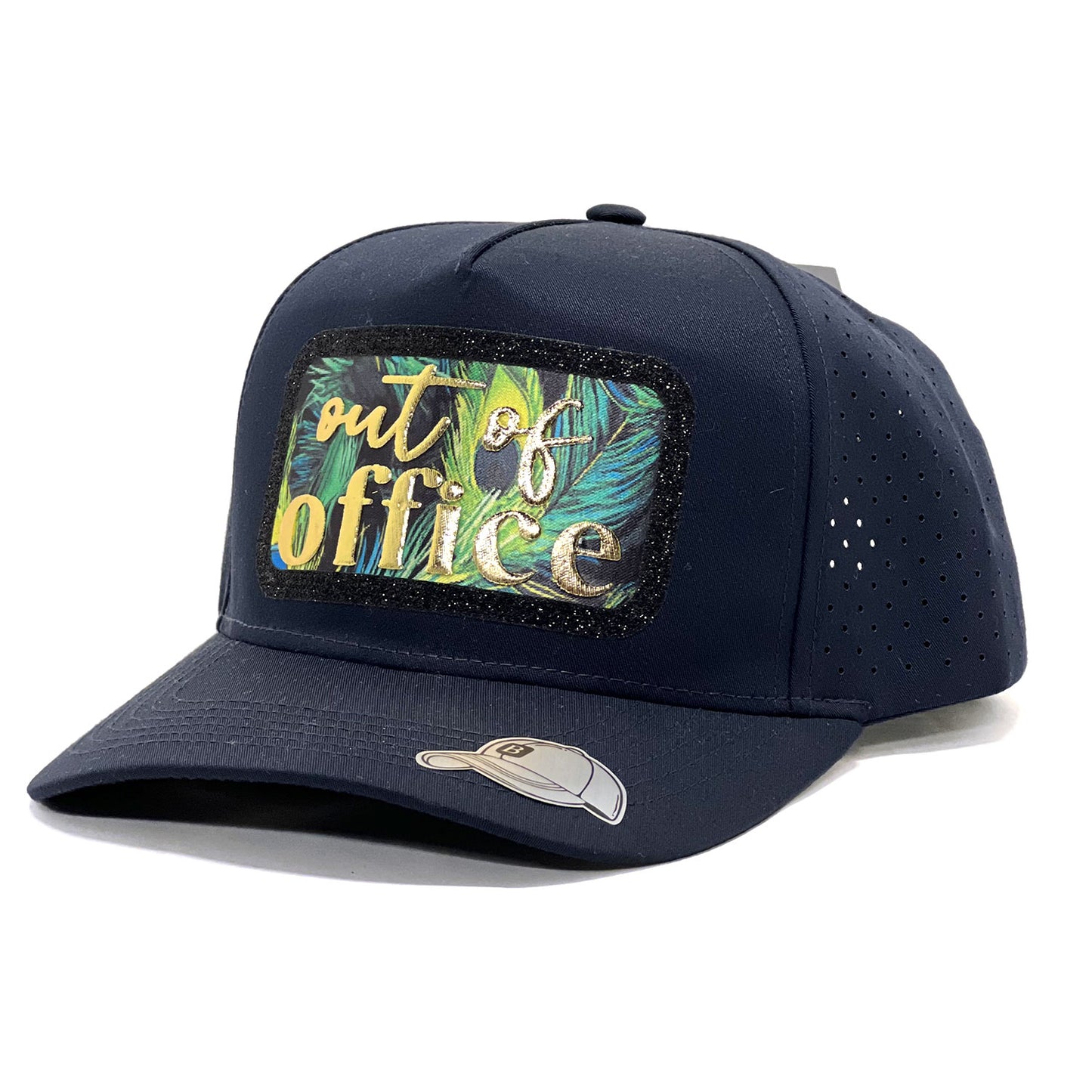 Vacation-Inspired 'Out of Office' Puff Print Premium Snapback Trucker Cap