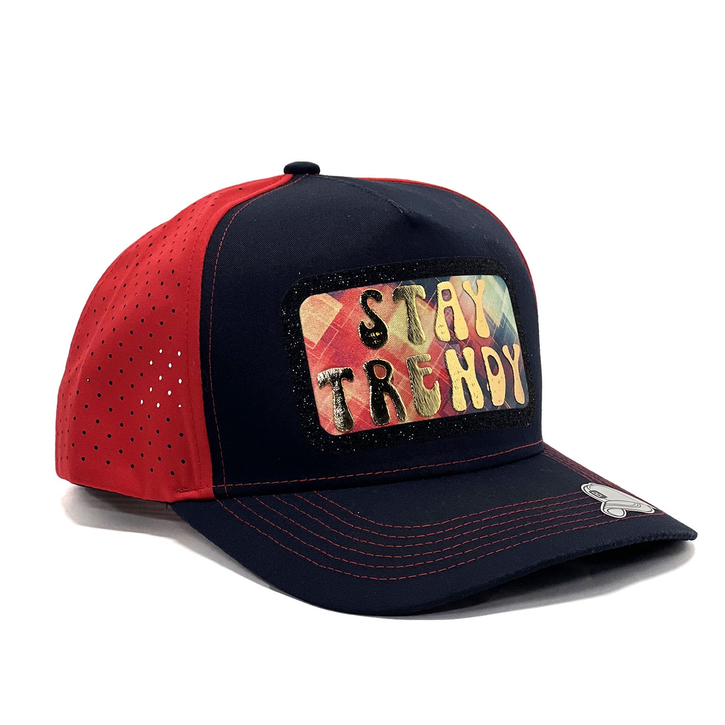 Club Style 'Stay Tredy' Snapback Trucker Hat –Premium Baseball Cap -Vinyl Patch & Vintage Streetwear