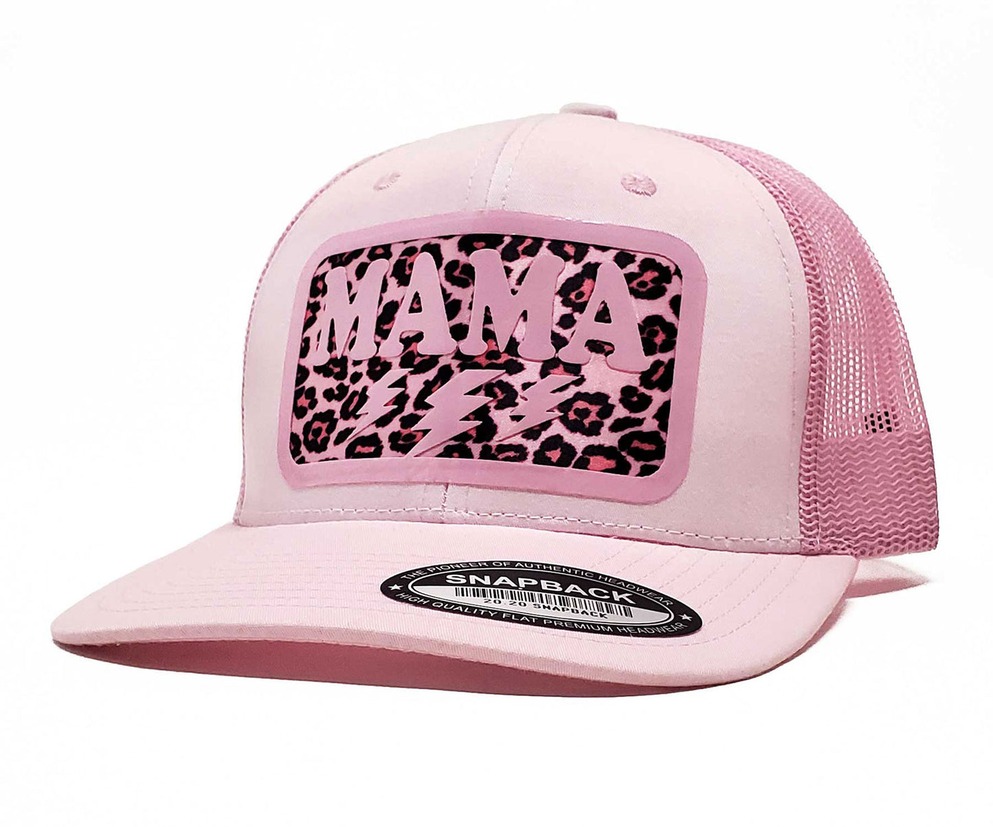 Mama Leopard Print Premium Baseball & Trendy Snapback Trucker Hat: Fierce & Fabulous - Stylish Moms