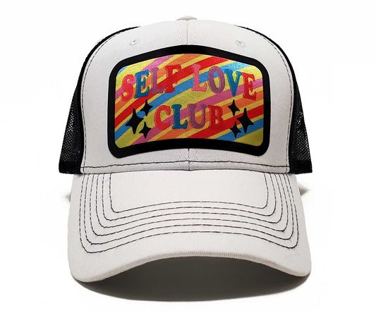 'Self Love Club' Fitted Snapback Baseball Cap & Premium Trendy Trucker Hat, Fashion Lovers Hats