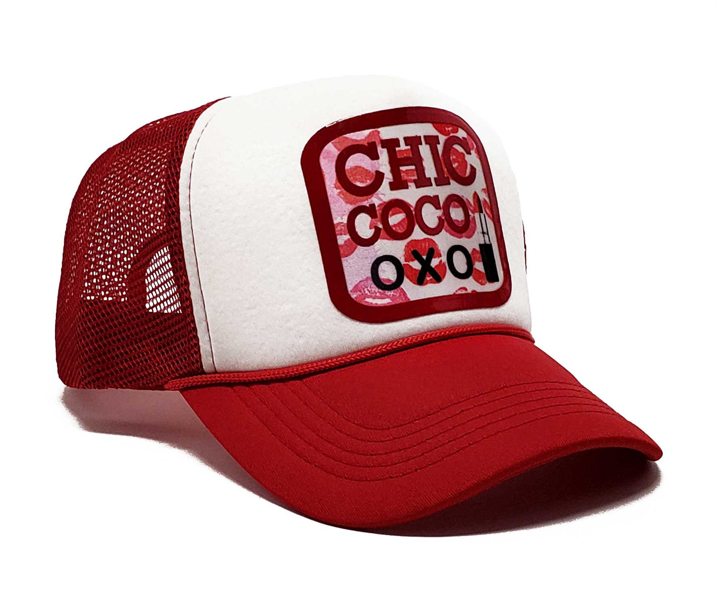 'Chic Coco Oxo' Fitted Snapback Baseball Cap & Premium Trendy Trucker Hat, Fashion-Stylish Women