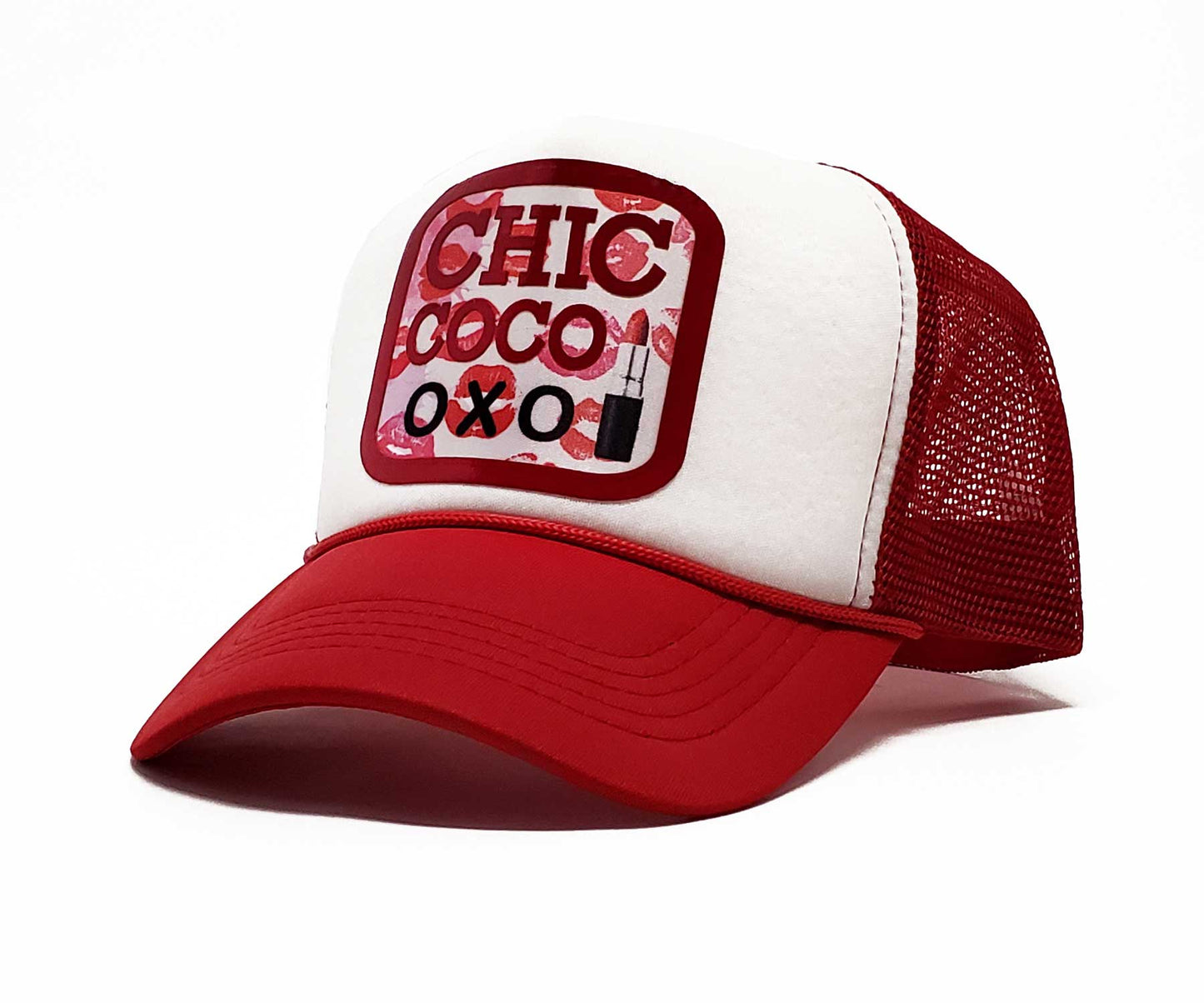 'Chic Coco Oxo' Fitted Snapback Baseball Cap & Premium Trendy Trucker Hat, Fashion-Stylish Women