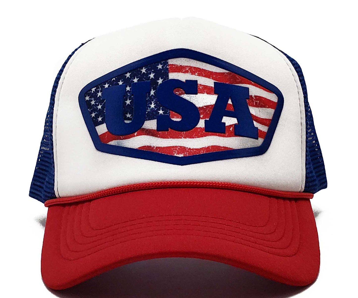 USA Modern Baseball Mesh Cap with Breathable Design: High-Quality Trucker Hat for Patriotic Fans