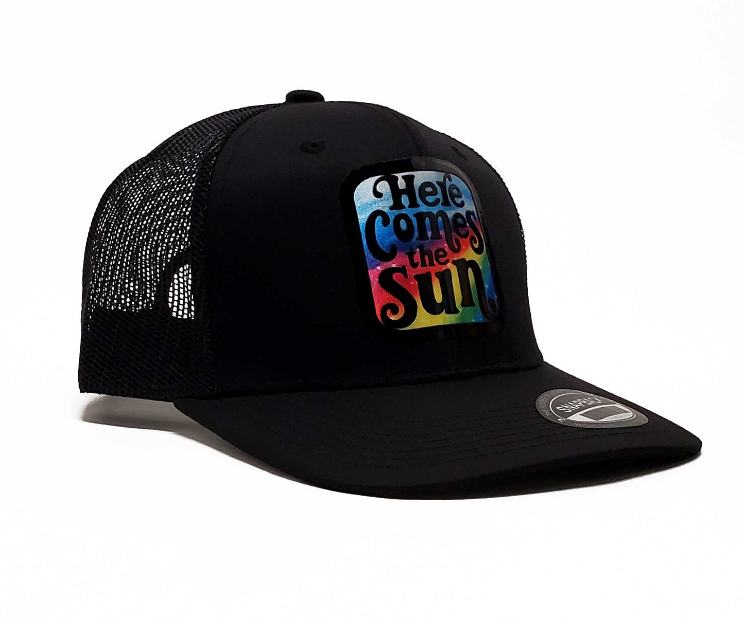 'Here Comes the Sun' Unisex Trucker & Premium Snapback Baseball Cap, Music-Inspired - Positive Vibes