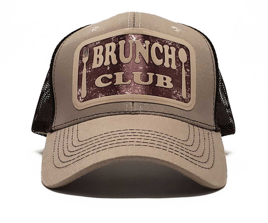 'Brunch Club' Unisex Snapback Baseball Cap & Premium Trucker Hat - Stylish for Brunch Enthusiasts