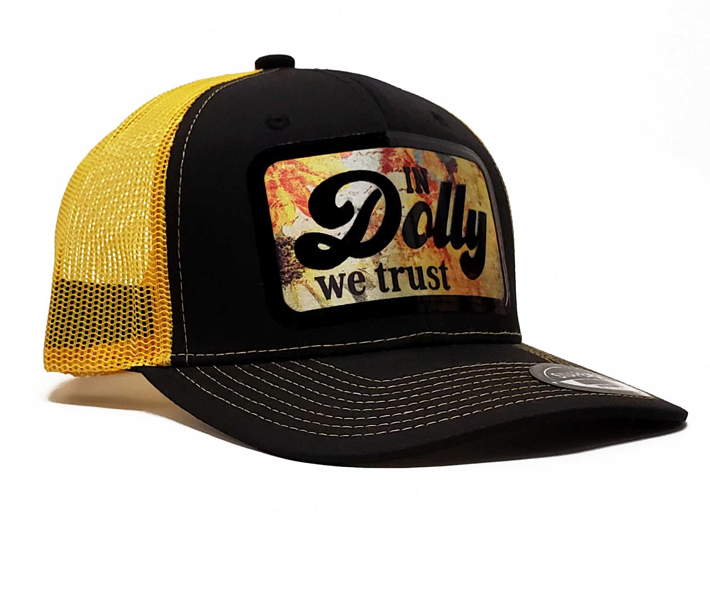 'In Dolly We Trust' Premium Vinyl Snapback Trucker & Unisex Baseball Cap, Iconic Music-Inspired