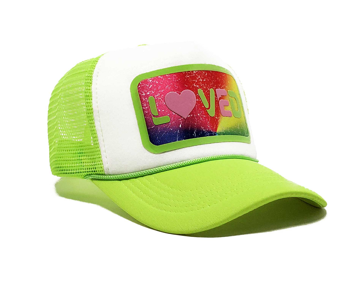 Heartfelt Verbiage Premium 'Loved' Trendy Snapback Trucker Hat Stylish