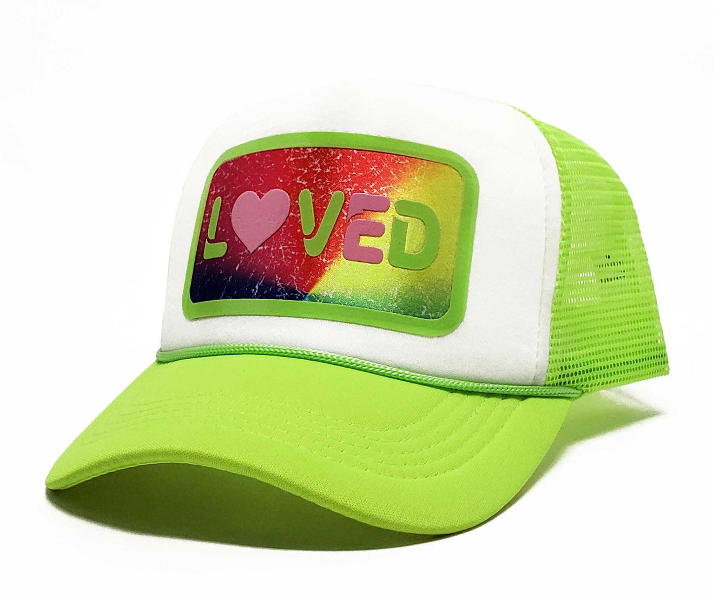 Heartfelt Verbiage Premium 'Loved' Trendy Snapback Trucker Hat Stylish