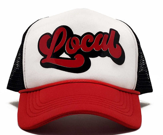 "Local" Sublimation Print Premium Snapback Baseball & Trucker Hat, High-Quality & Stylish Headwear