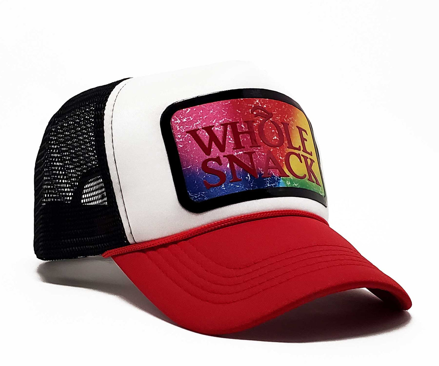 Whole Snack Vinyl Sublimation Patch Premium Snapback Trucker & Baseball Cap, Fun & Eye-Catching